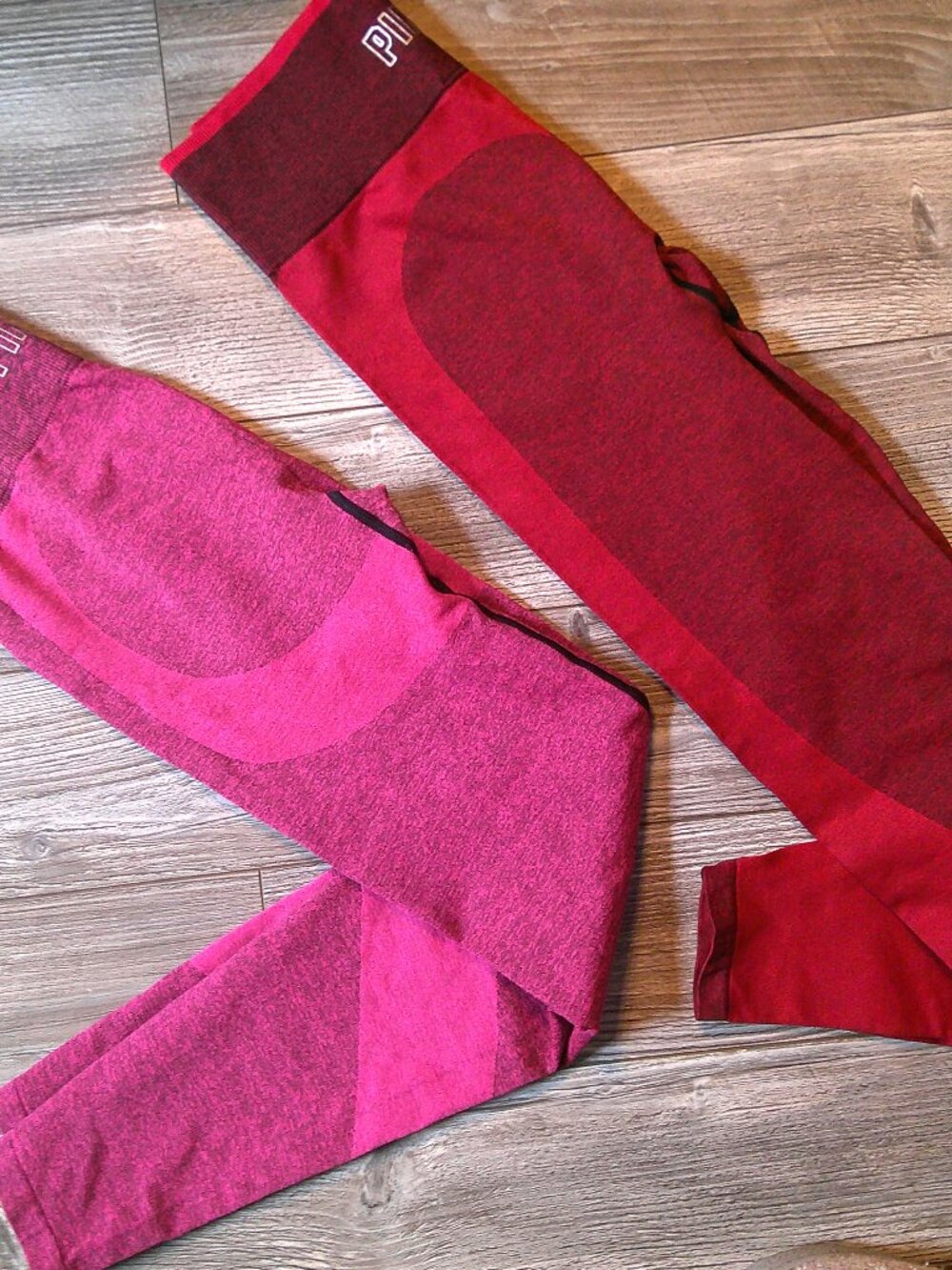 2 "Victoria's Secret Pink" Defined Contour Seamless Leggings Woman S